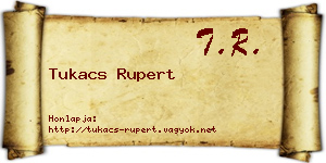 Tukacs Rupert névjegykártya